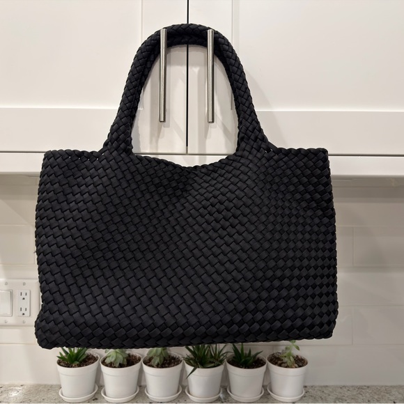 BCBGMaxAzria Handbags - BCBGMaxAzria Black Braided Tote